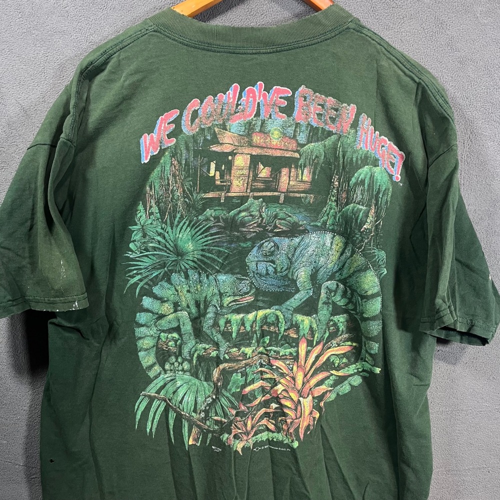 Vintage 1997 Budweiser Chameleon Shirt Mens XL Green We Couldve Been Huge Tee